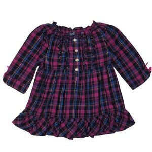 Chaps Plaid Blouse 3T